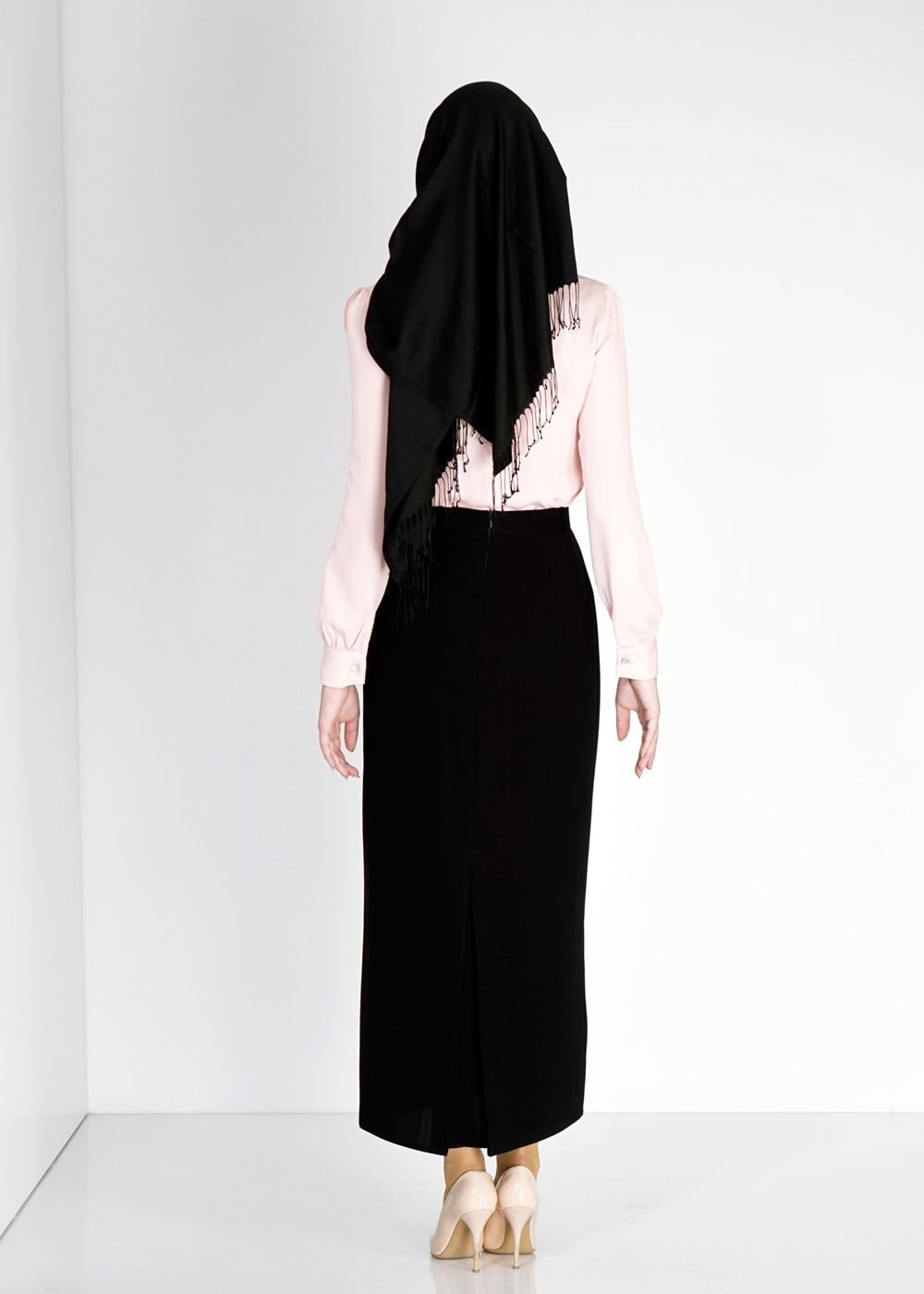 Tesettür giyim SİYAH 6742 Rado Tesettür Etek