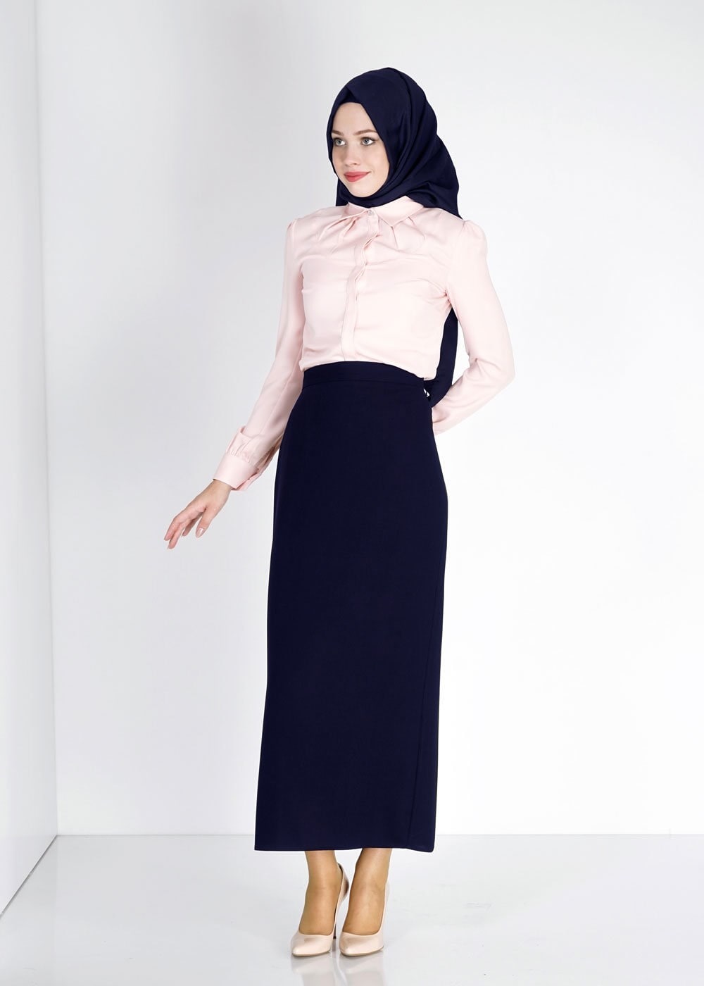 Tesettür giyim LACİVERT 6742 Rado Tesettür Etek