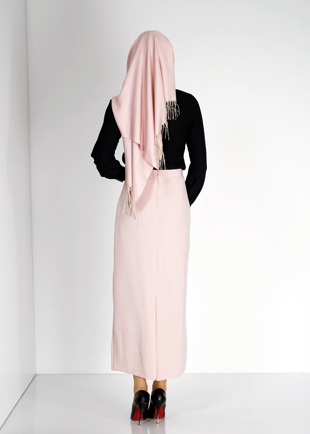 Tesettür giyim PUDRA 6742 Rado Tesettür Etek