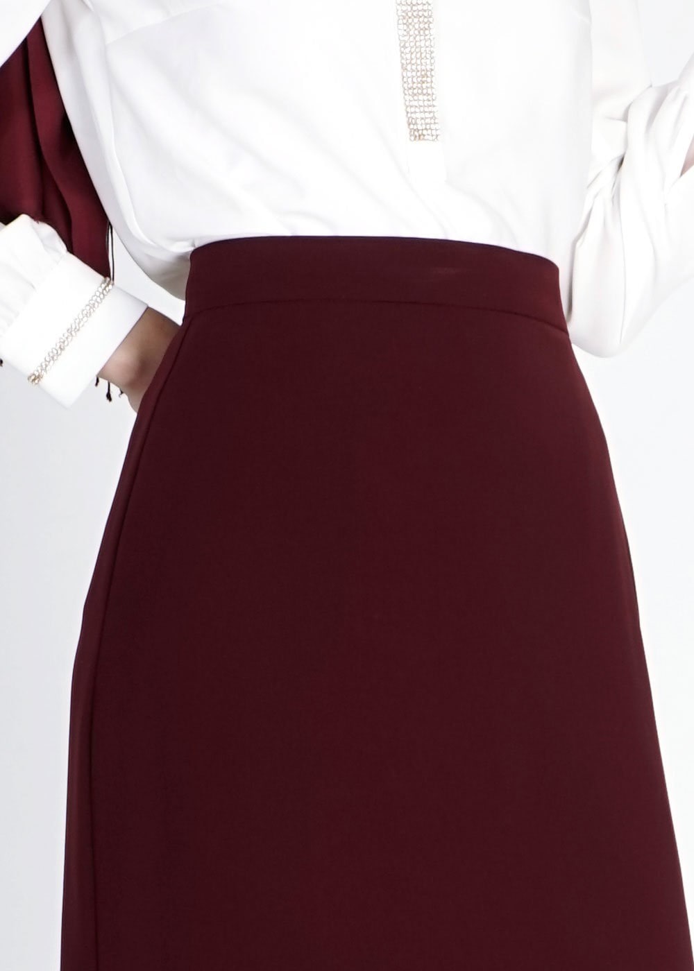 Tesettür giyim BORDO 6742 Rado Tesettür Etek