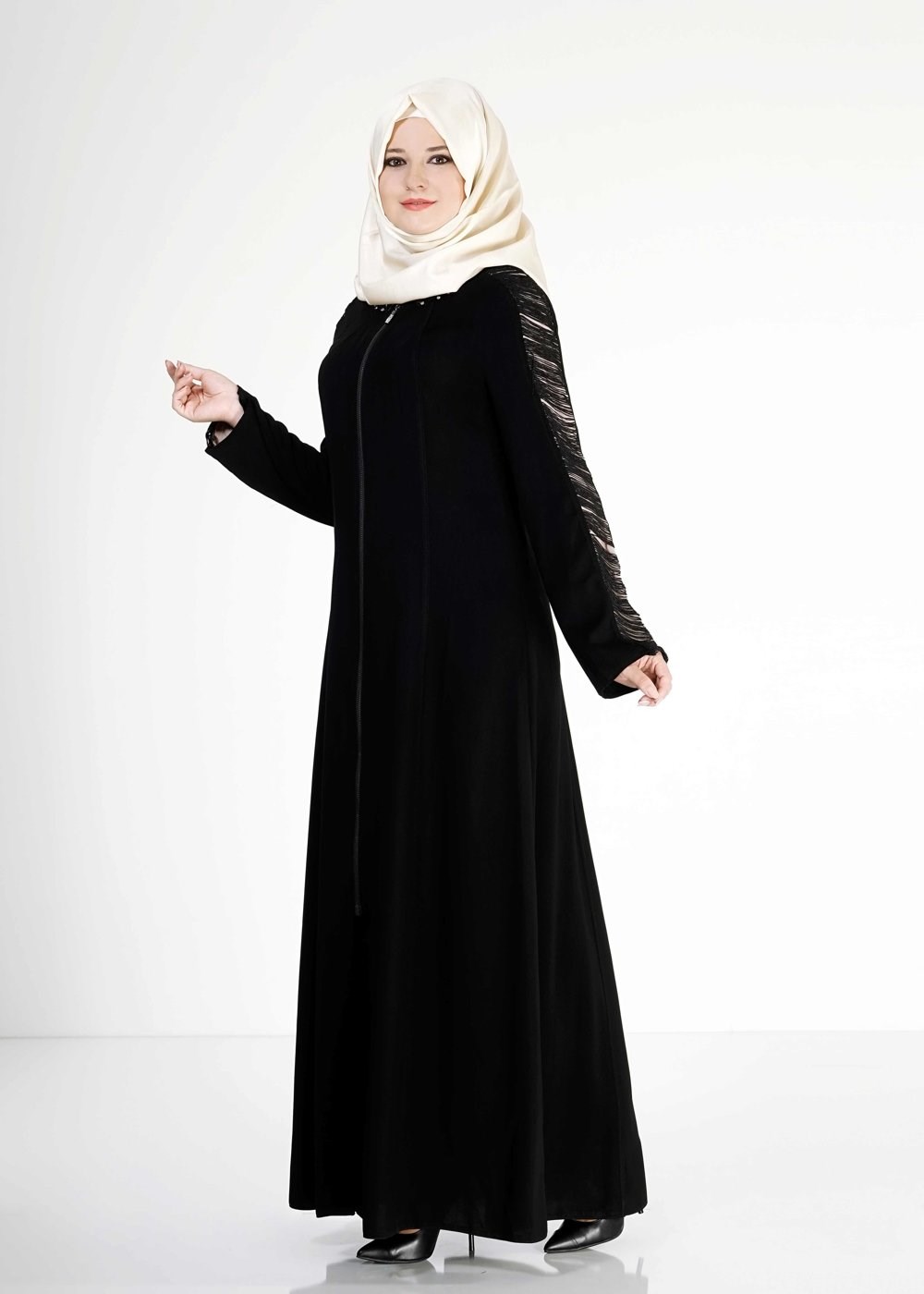 Tesettür giyim SİYAH 8127 Sude Tesettür Ferace