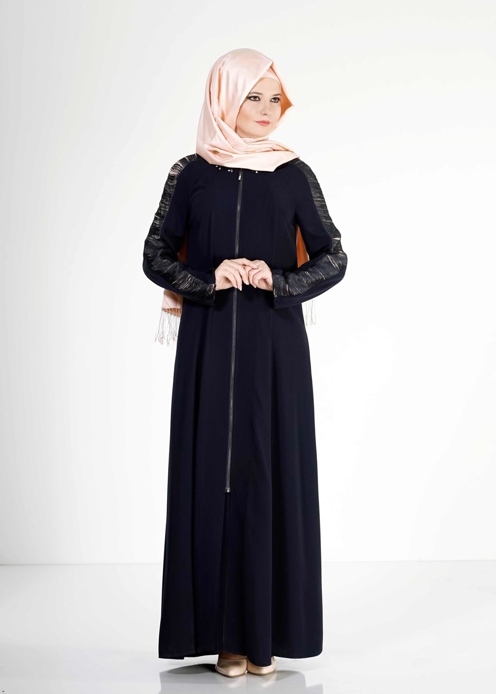 Tesettür giyim LACİVERT 8127 Sude Tesettür Ferace