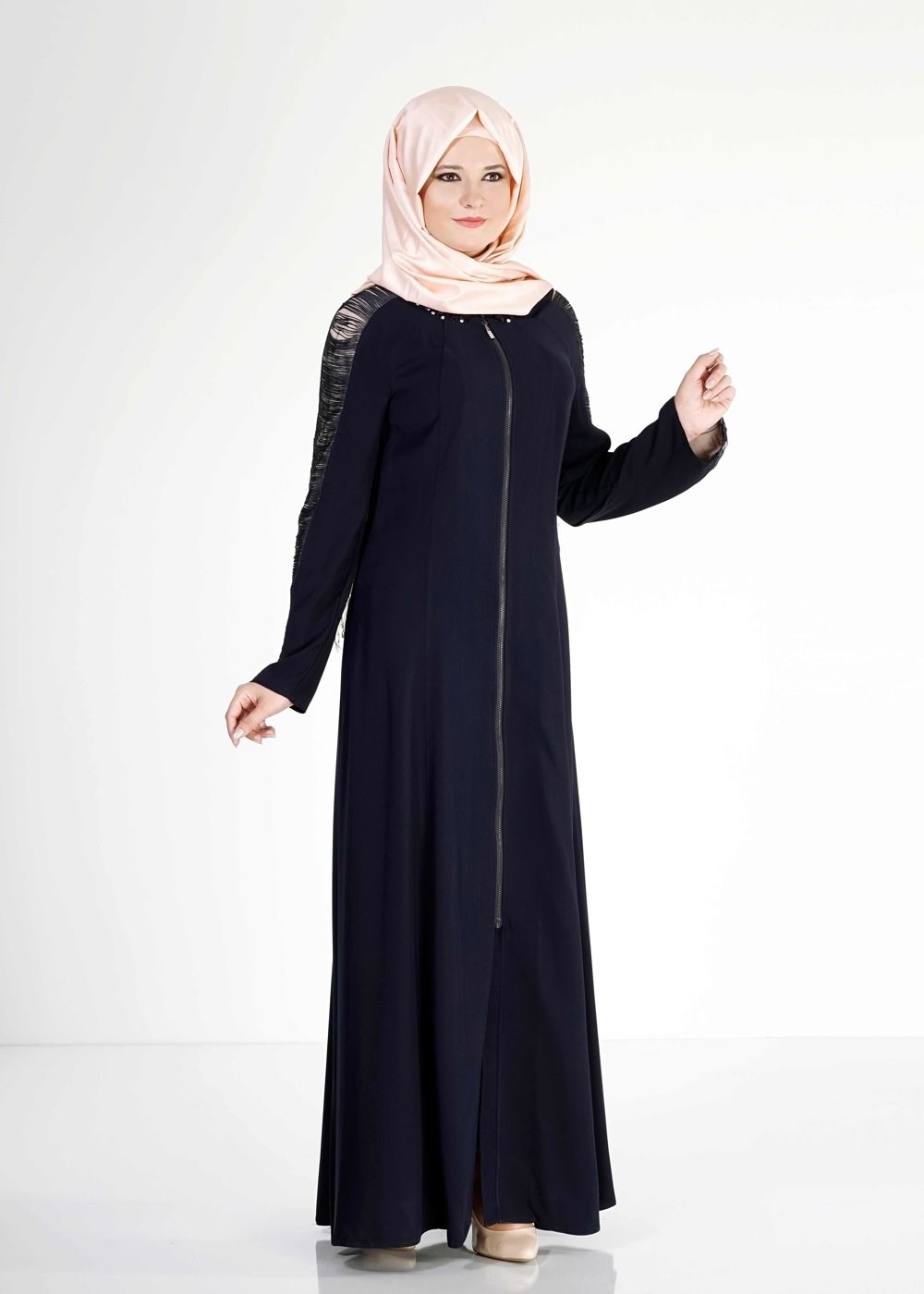 Tesettür giyim LACİVERT 8127 Sude Tesettür Ferace