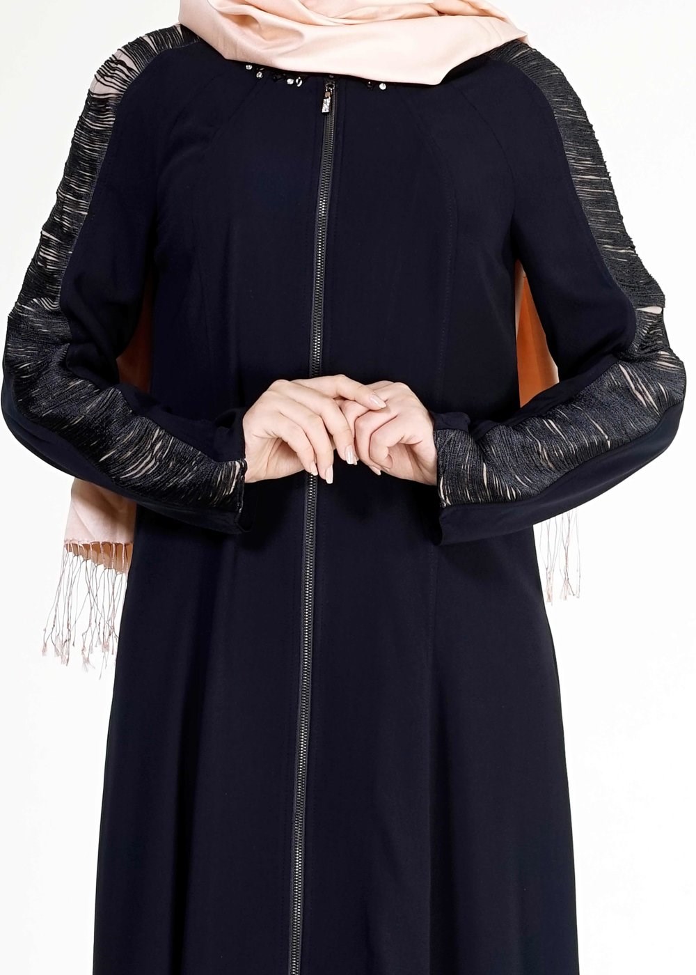 Tesettür giyim LACİVERT 8127 Sude Tesettür Ferace