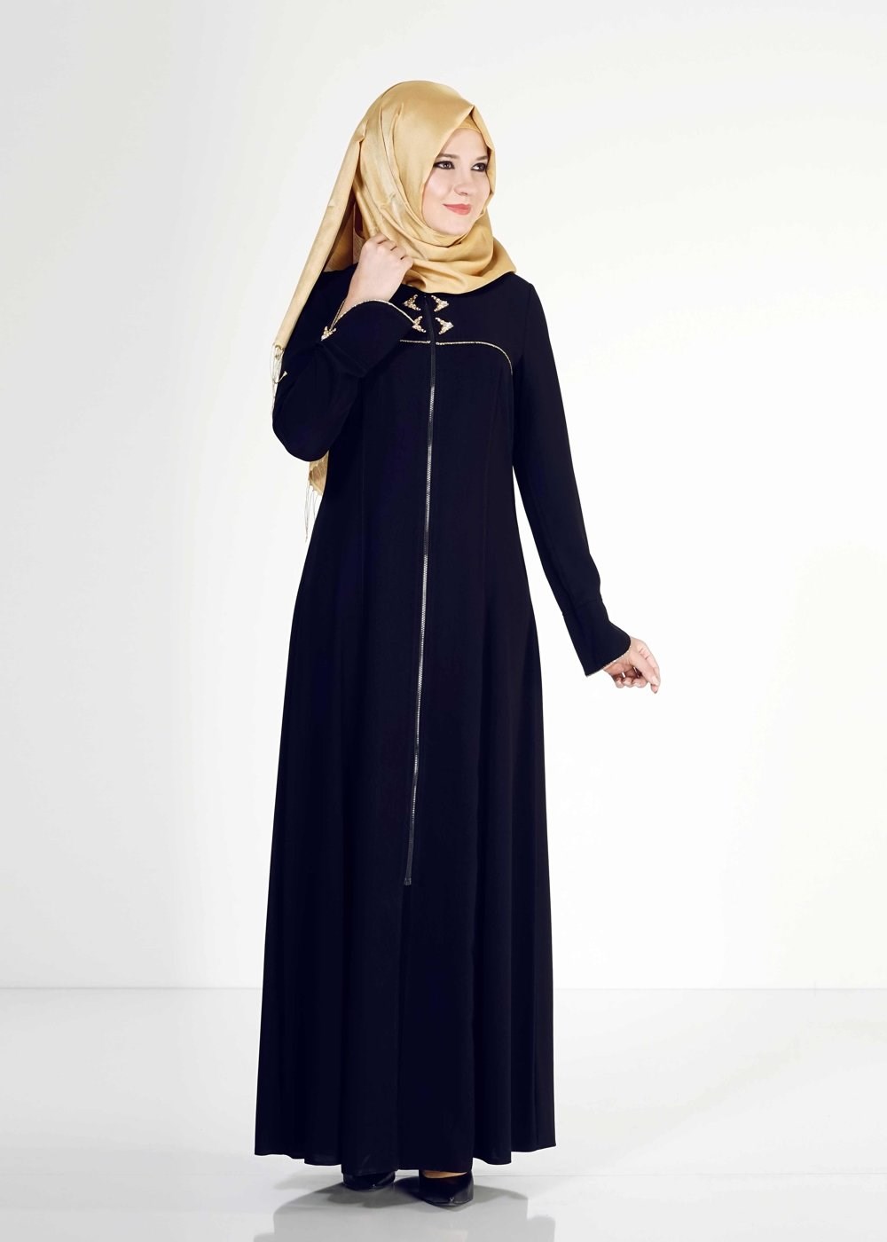 Tesettür giyim LACİVERT 8143 Gino Tesettür Ferace
