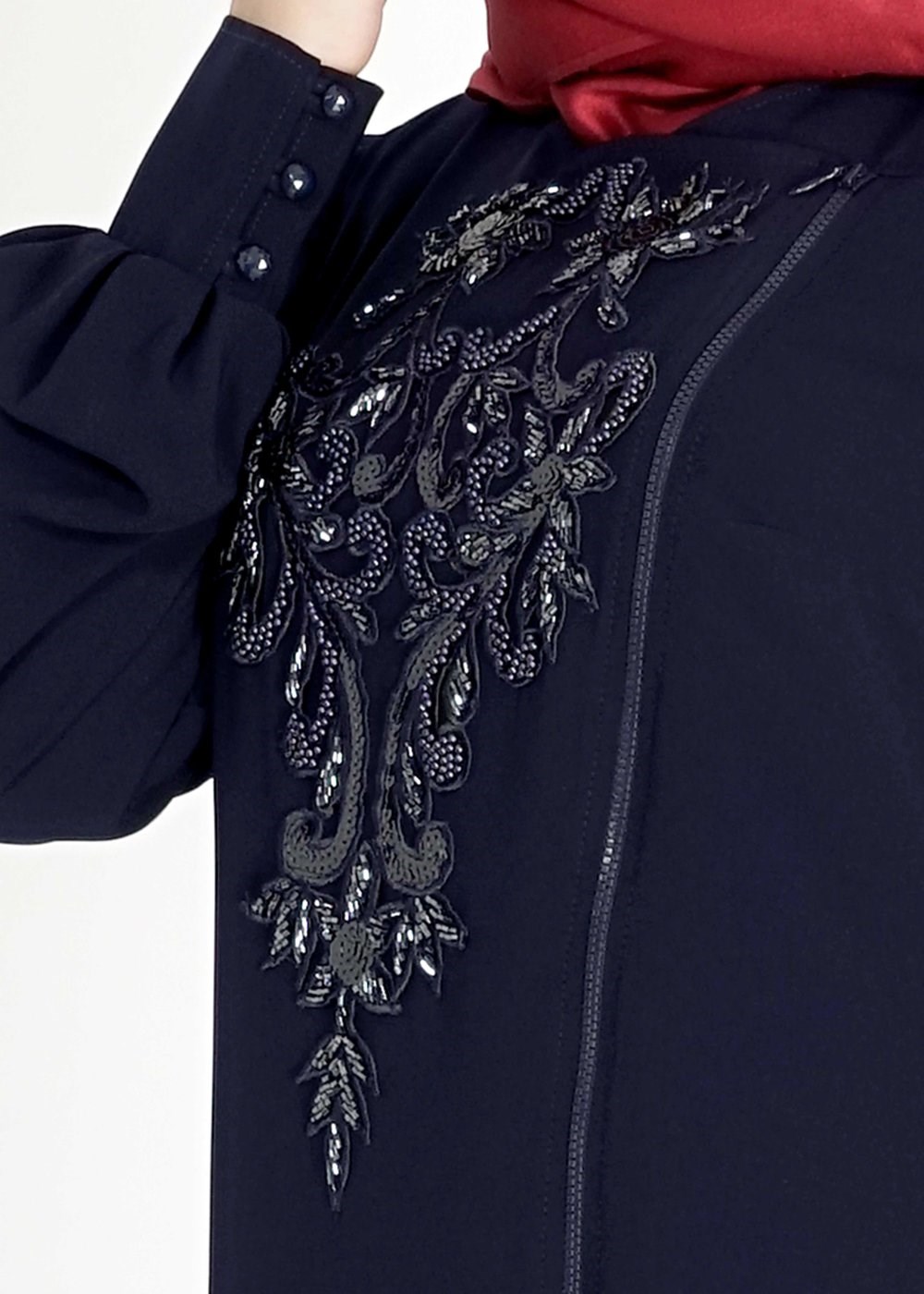 Tesettür giyim LACİVERT 8156 Gino Tesettür Ferace