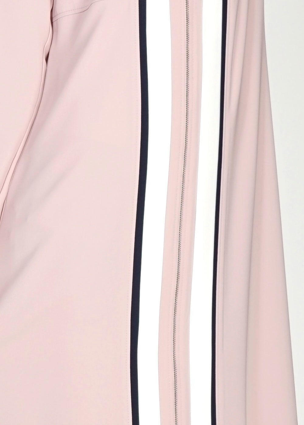 Tesettür giyim PUDRA FERMUARLI ÇİZGİ DETAYLI FERACE 8170