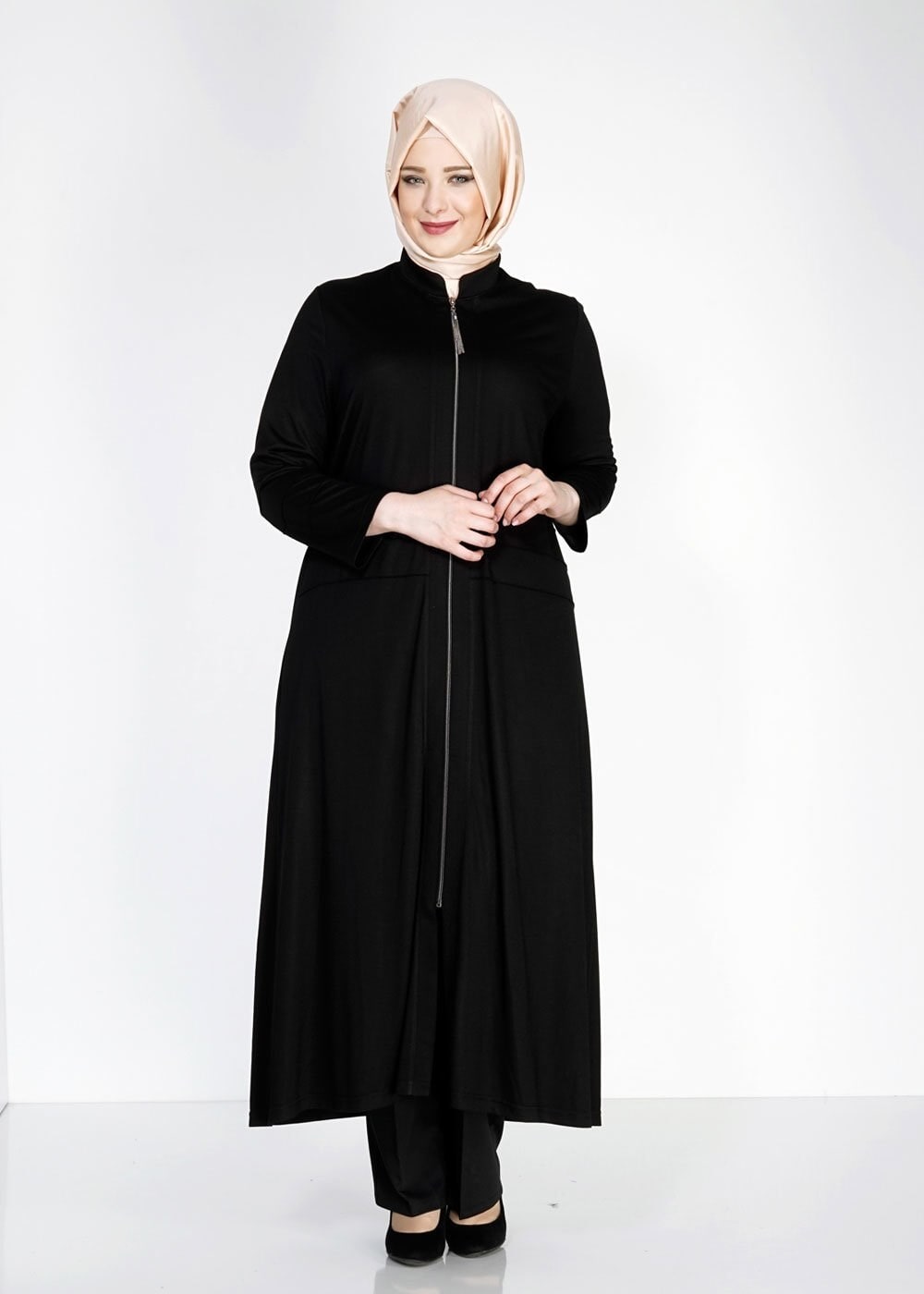 Vêtements hijab NOIR 8180 Venezia Tesettür Ferace