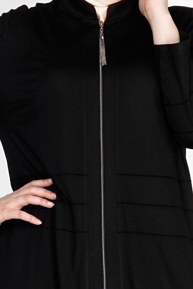 Vêtements hijab NOIR 8180 Venezia Tesettür Ferace - ALVİNA
