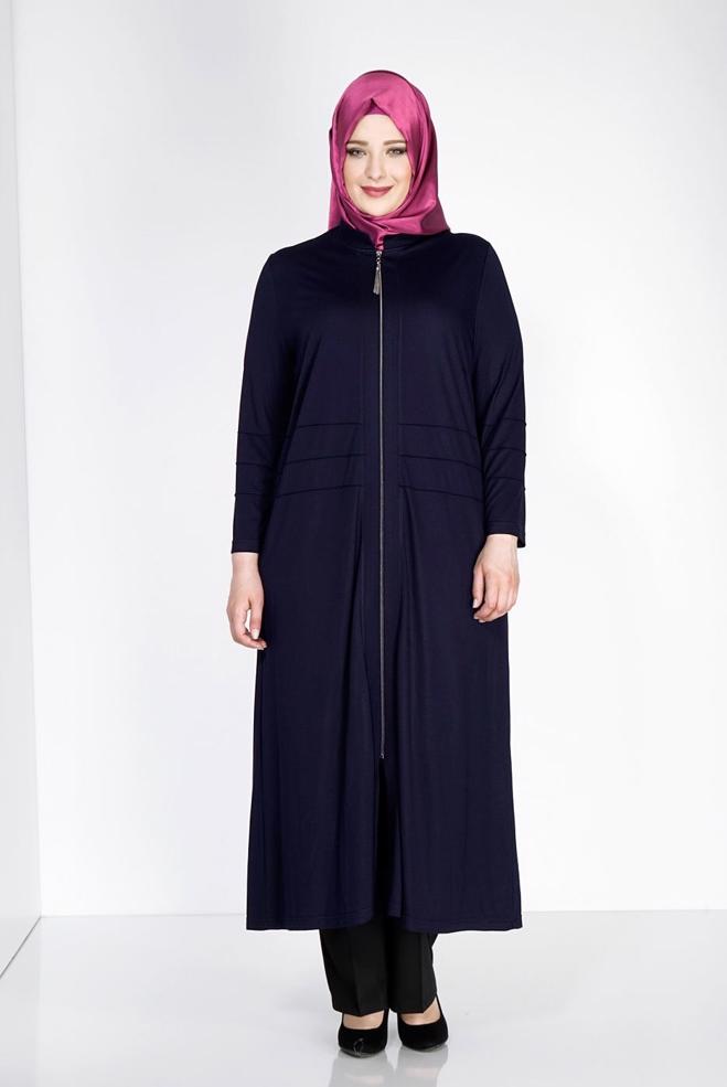 Hijab clothing NAVY BLUE 8180 Venezia Tesettür Ferace - ALVİNA