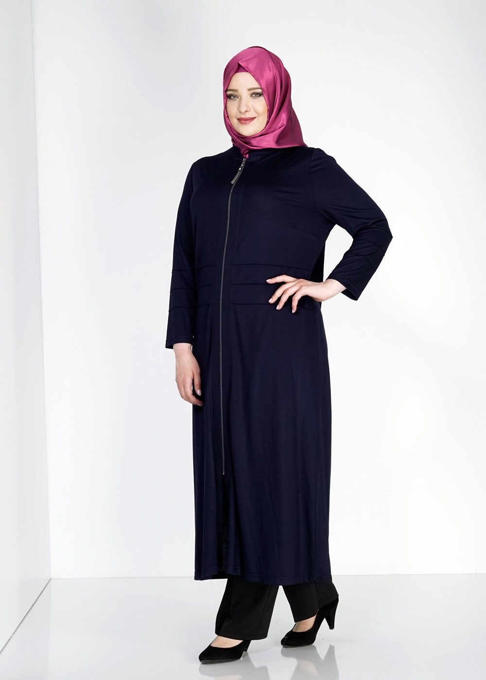 Vêtements hijab BLEU MARINE 8180 Venezia Tesettür Ferace