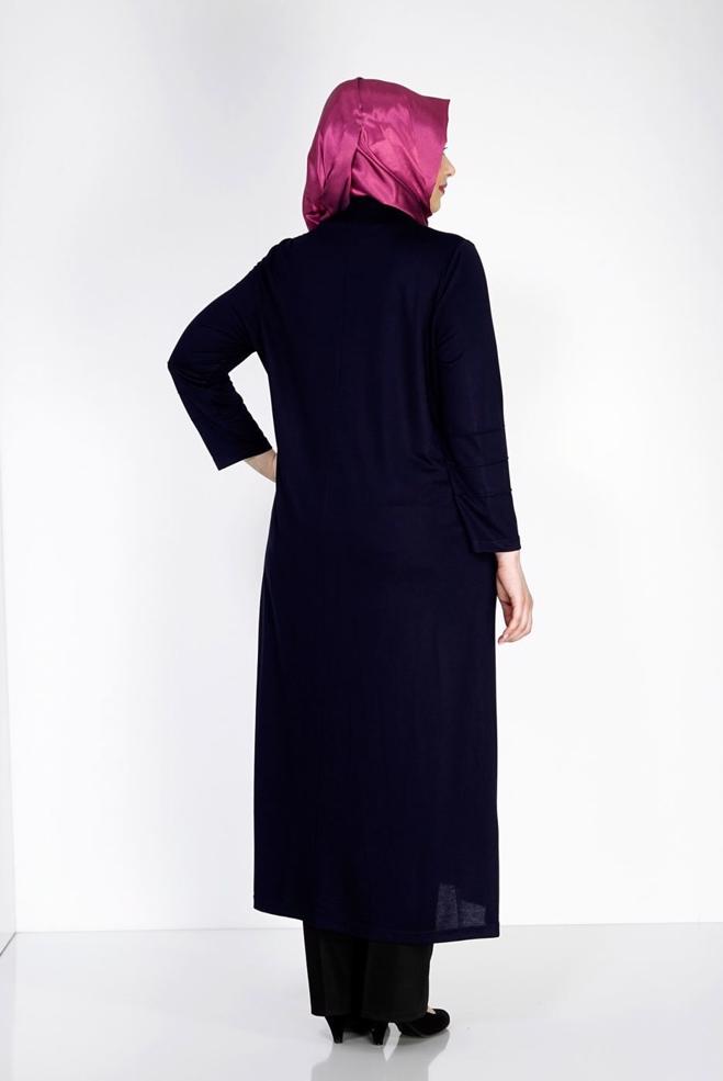 Hijab clothing NAVY BLUE 8180 Venezia Tesettür Ferace - ALVİNA