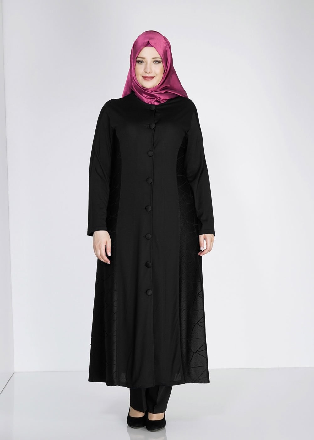 Vêtements hijab NOIR 8182 Venezia Tesettür Ferace