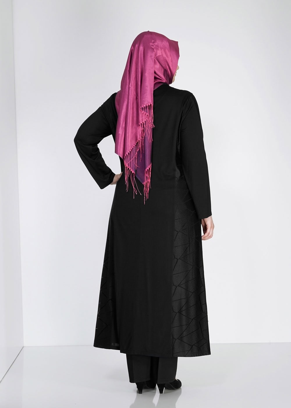 Vêtements hijab NOIR 8182 Venezia Tesettür Ferace