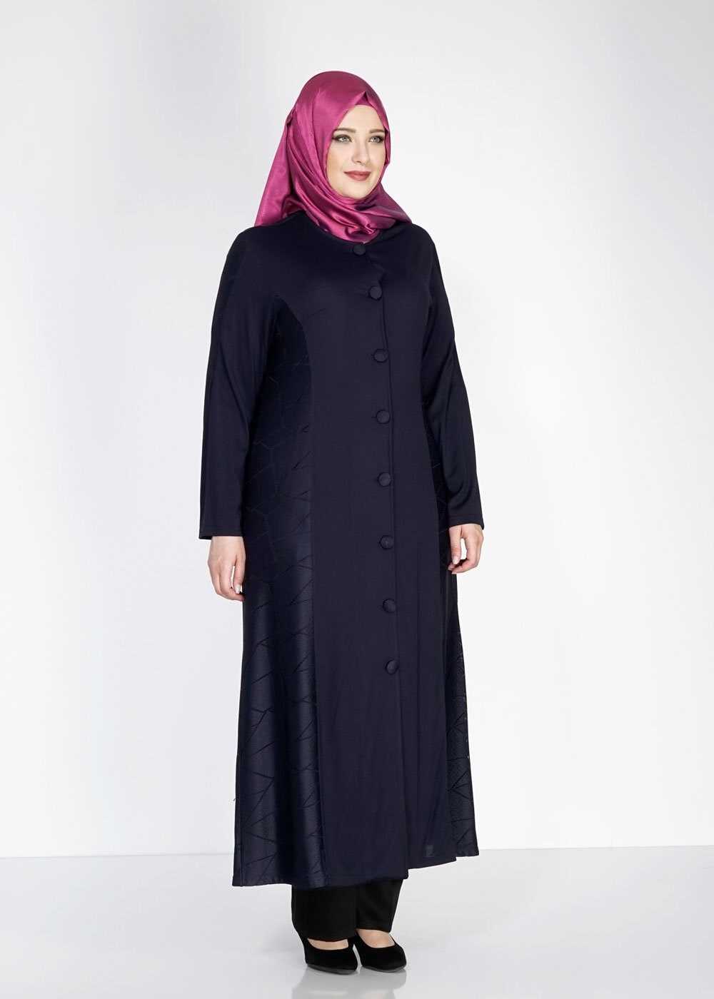 Tesettür giyim LACİVERT 8182 Venezia Tesettür Ferace