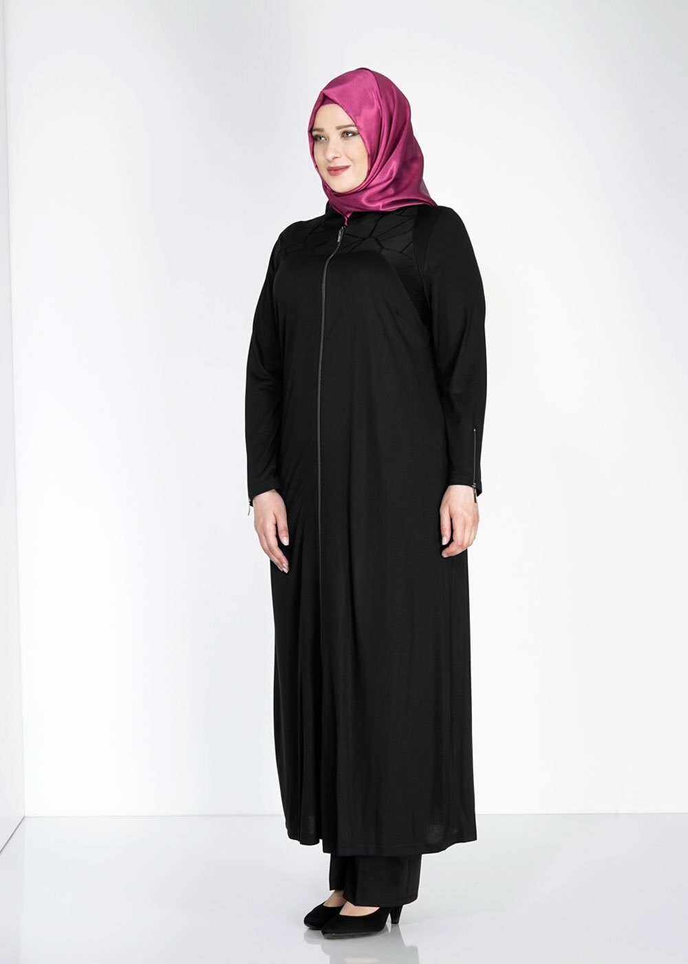 Vêtements hijab NOIR 8183 Venezia Tesettür Ferace