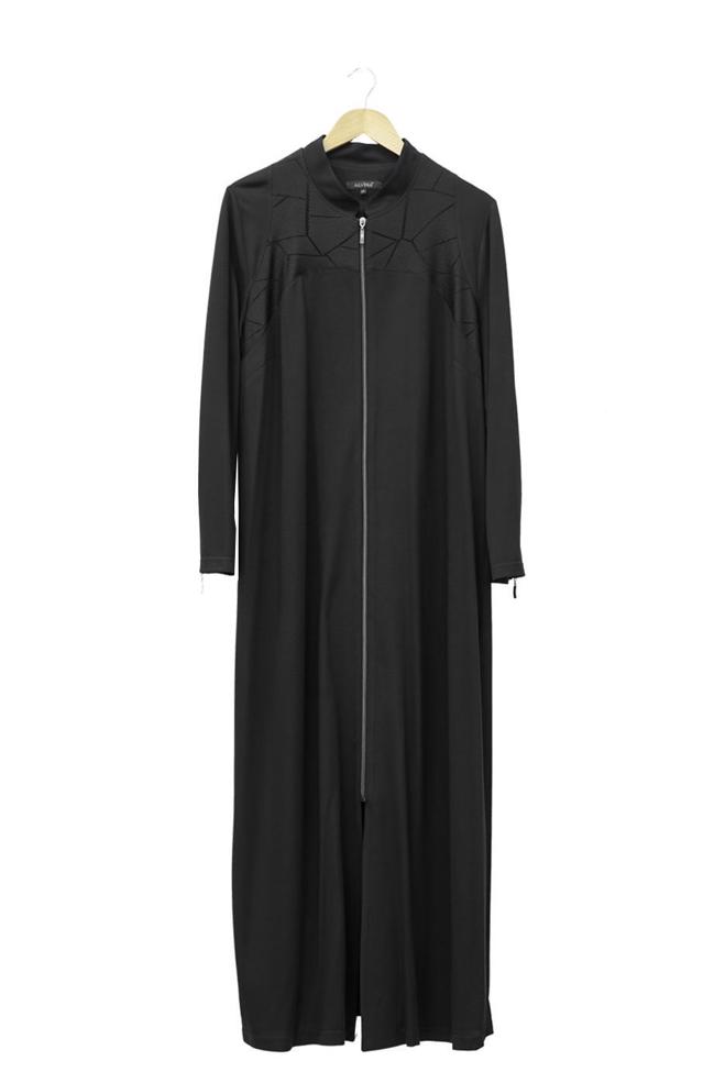 Hijab clothing BLACK 8183 Venezia Tesettür Ferace - ALVİNA