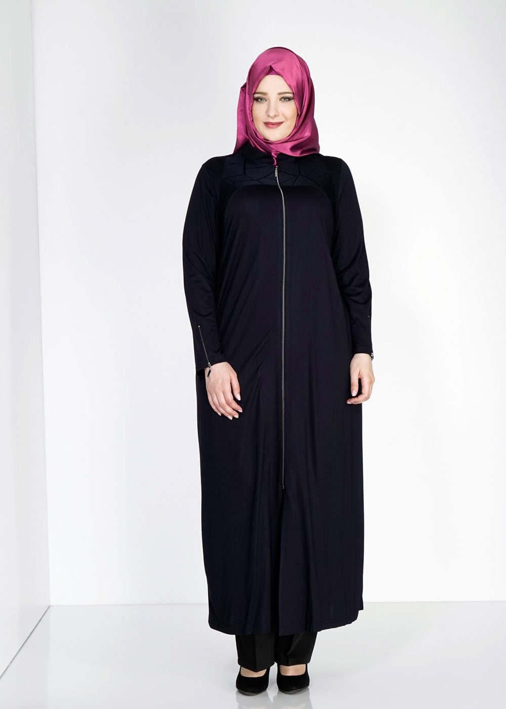 Hijab clothing NAVY BLUE 8183 Venezia Tesettür Ferace