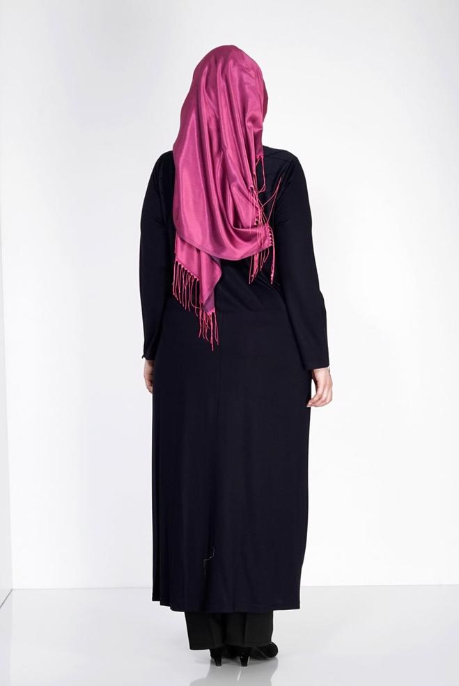 Hijab clothing NAVY BLUE 8183 Venezia Tesettür Ferace - ALVİNA