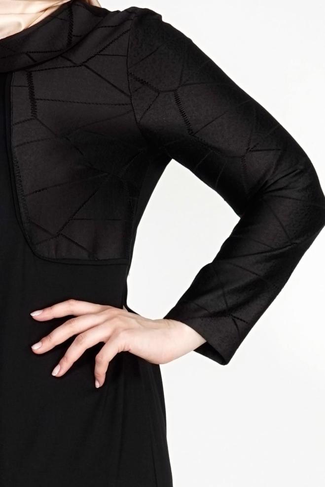 Vêtements hijab NOIR 8184 Venezia Tesettür Ferace - ALVİNA