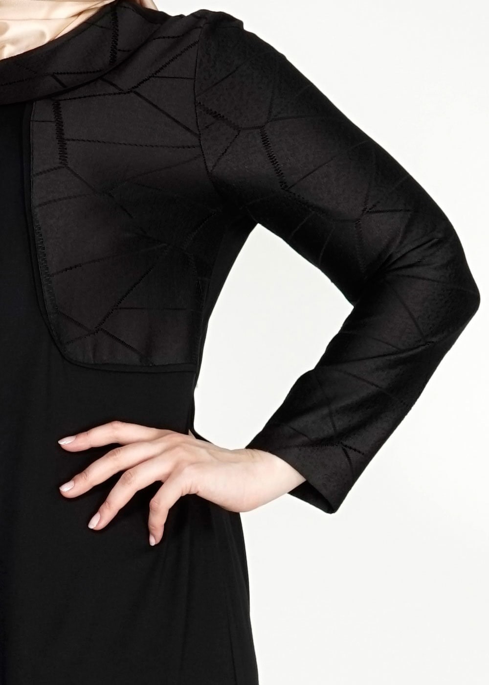 Tesettür giyim SİYAH 8184 Venezia Tesettür Ferace