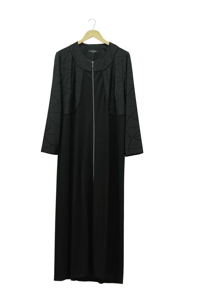 Vêtements hijab NOIR 8184 Venezia Tesettür Ferace - ALVİNA