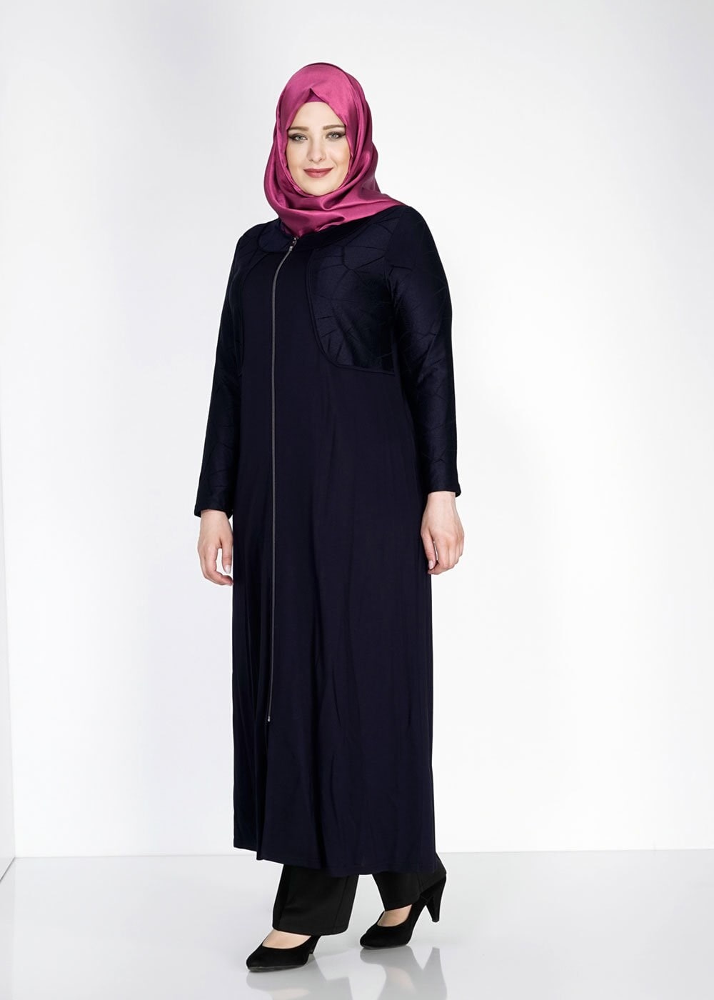 Hijab clothing NAVY BLUE 8184 Venezia Tesettür Ferace