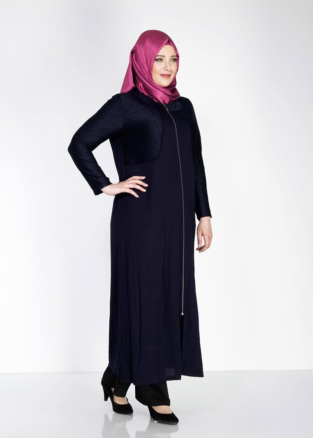 Hijab clothing NAVY BLUE 8184 Venezia Tesettür Ferace