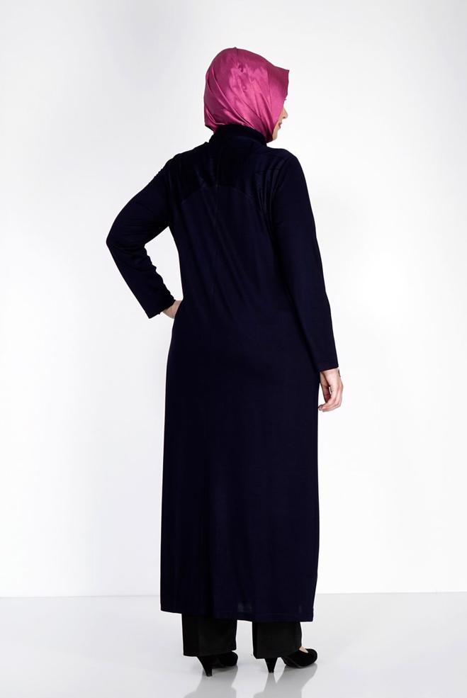 Hijab clothing NAVY BLUE 8184 Venezia Tesettür Ferace - ALVİNA