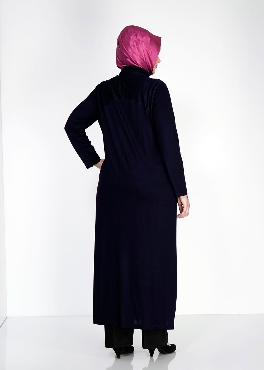 Hijab clothing NAVY BLUE 8184 Venezia Tesettür Ferace
