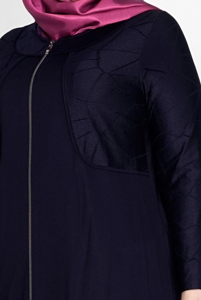 Hijab clothing NAVY BLUE 8184 Venezia Tesettür Ferace - ALVİNA