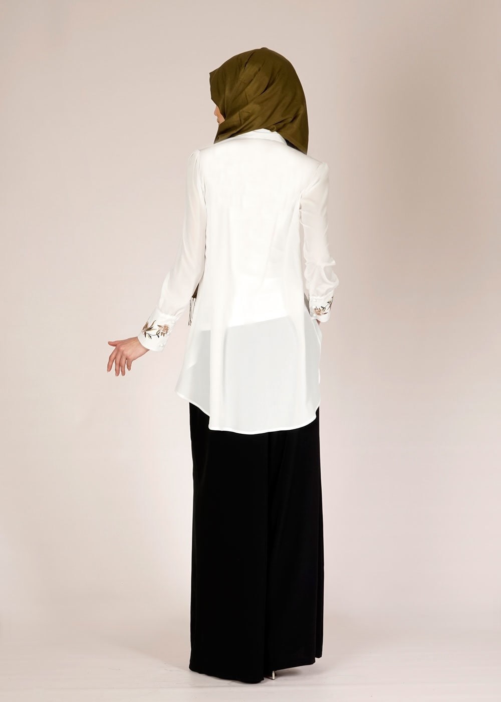 Tesettür giyim SİYAH 7820 Mini  Burble Tesettür  Pantolon