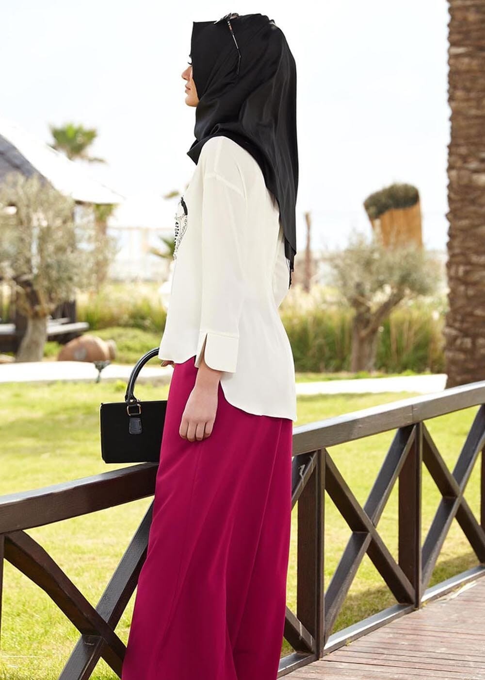 Tesettür giyim FUŞYA 7820 Mini  Burble Tesettür  Pantolon