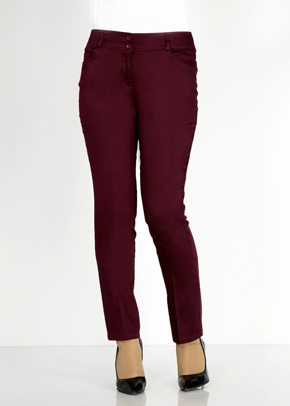 Tesettür giyim BORDO 7821 Lowa Tesettür Pantolon