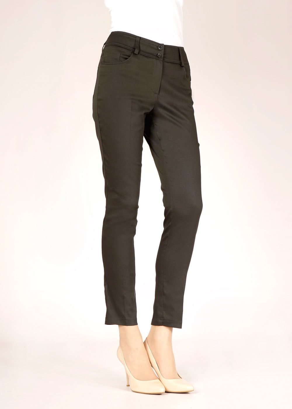 Tesettür giyim HAKİ 7821 Lowa Tesettür Pantolon