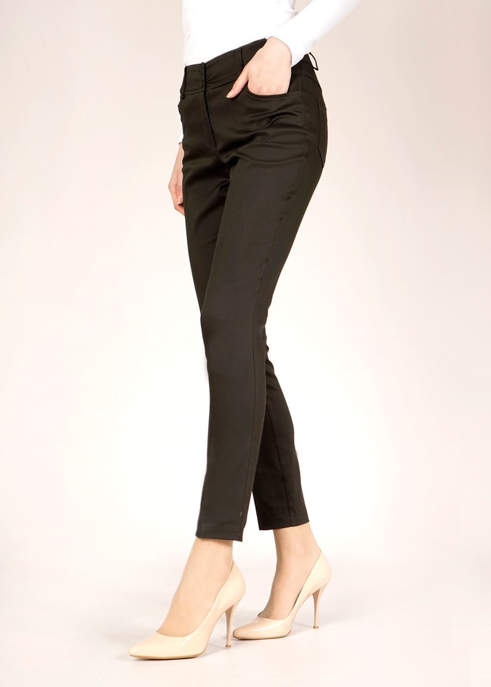 Tesettür giyim HAKİ 7821 Lowa Tesettür Pantolon