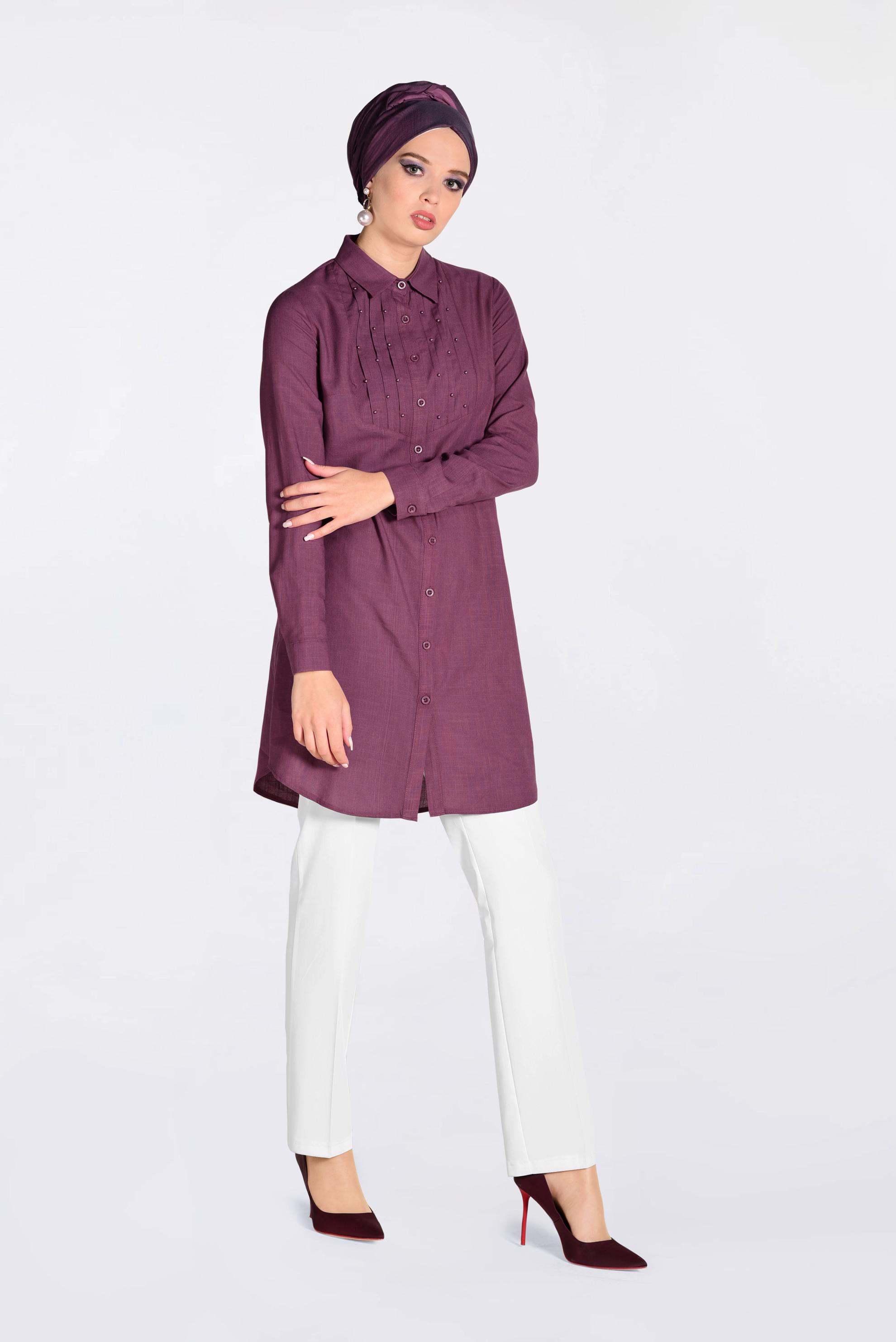 Tesettür giyim BEYAZ 7825 Life Tesettür Pantolon