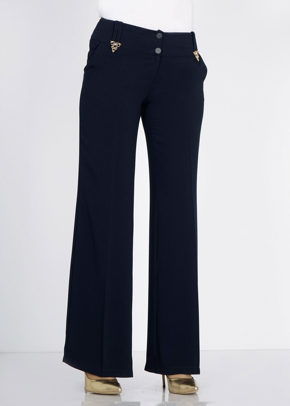 Tesettür giyim LACİVERT 7828 Virona Tesettür Pantolon