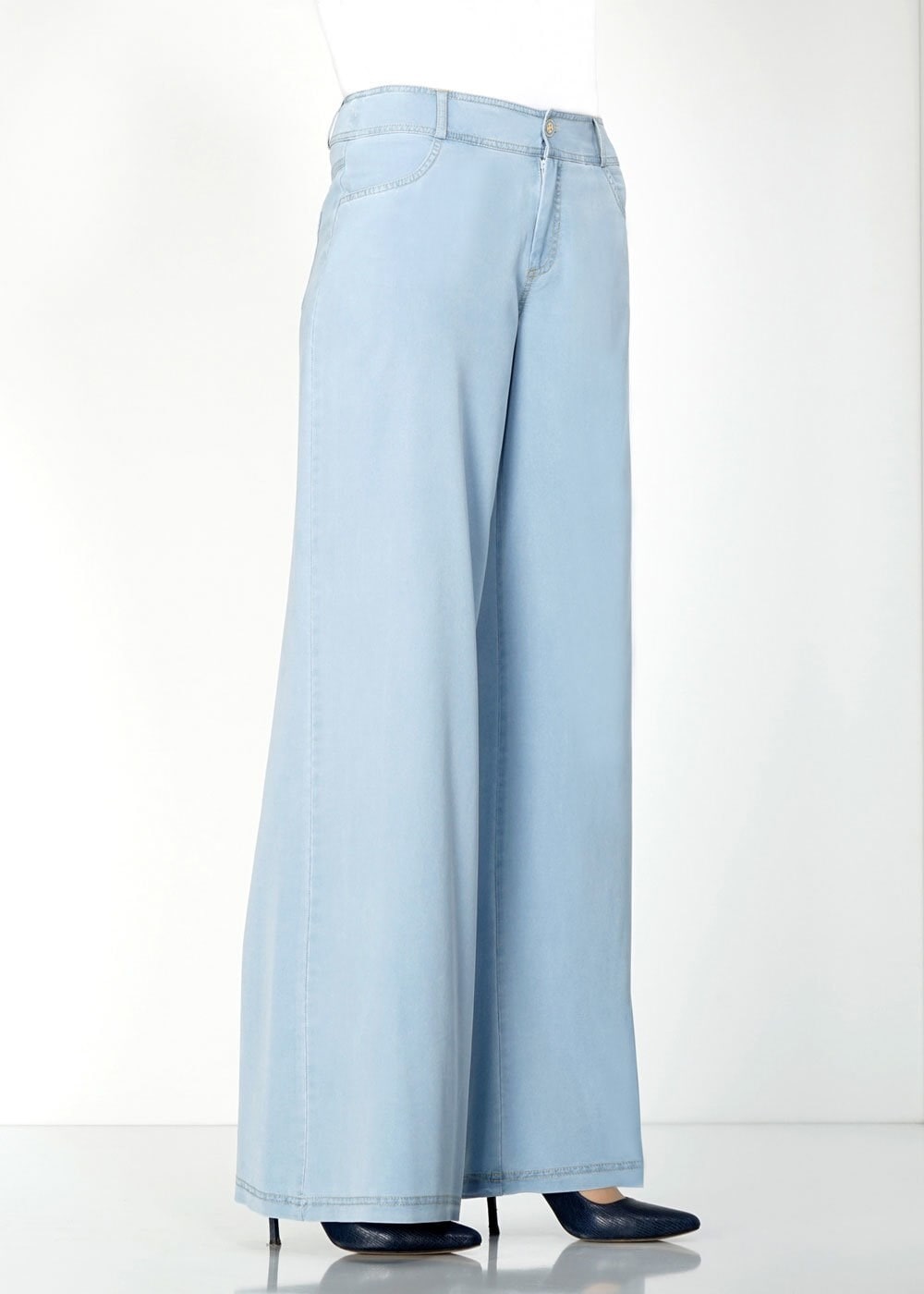 Tesettür giyim LACİVERT 7829 Celeste Düz Pantolon