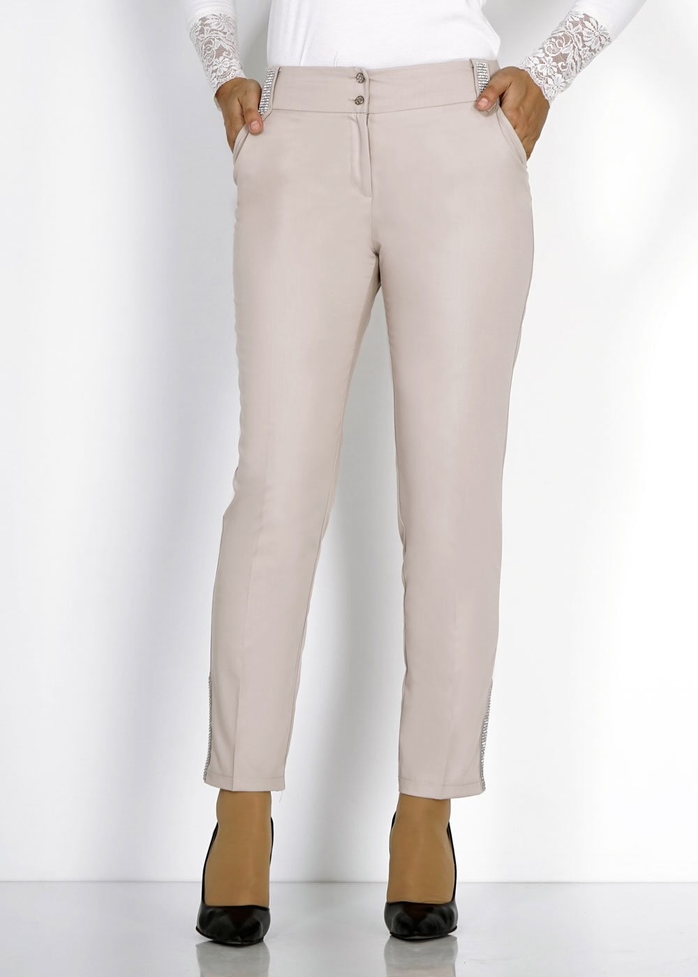 Tesettür giyim BEJ 7831 Nadya Tesettür Pantolon