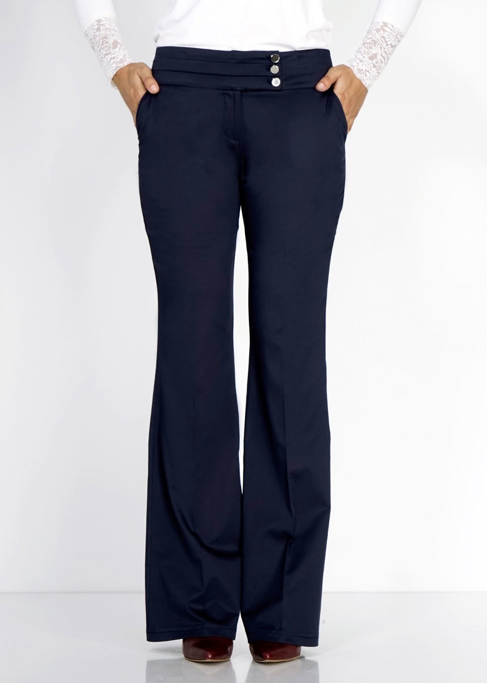 Tesettür giyim LACİVERT 7837 Peren Tesettür Pantolon