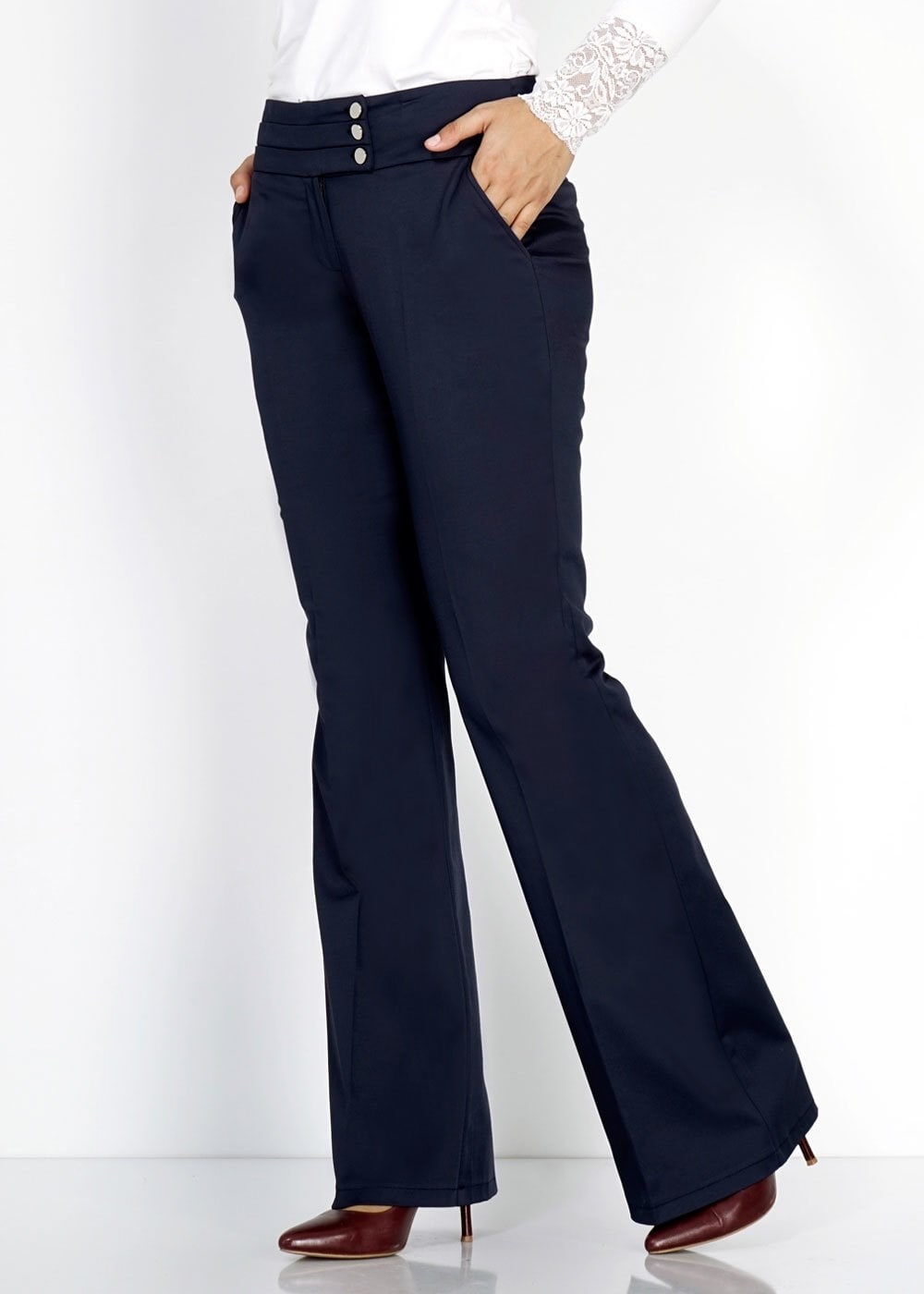 Tesettür giyim LACİVERT 7837 Peren Tesettür Pantolon