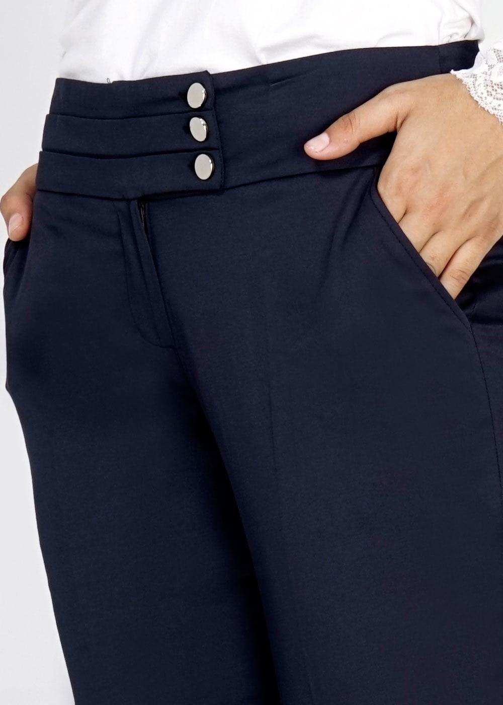 Tesettür giyim LACİVERT 7837 Peren Tesettür Pantolon