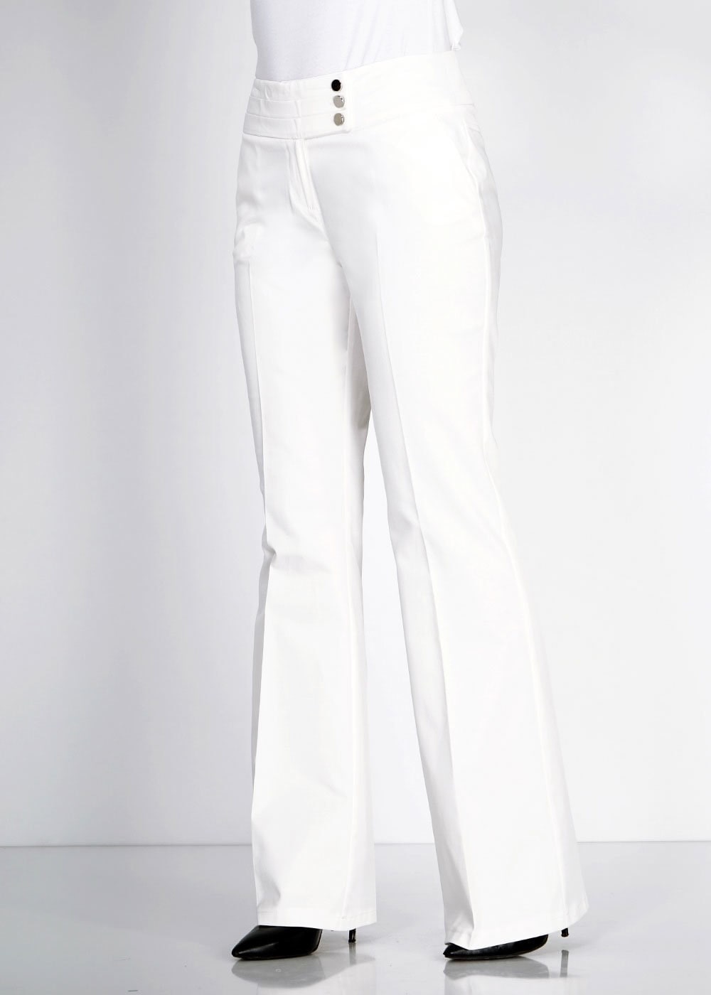 Tesettür giyim BEYAZ 7837 Peren Tesettür Pantolon