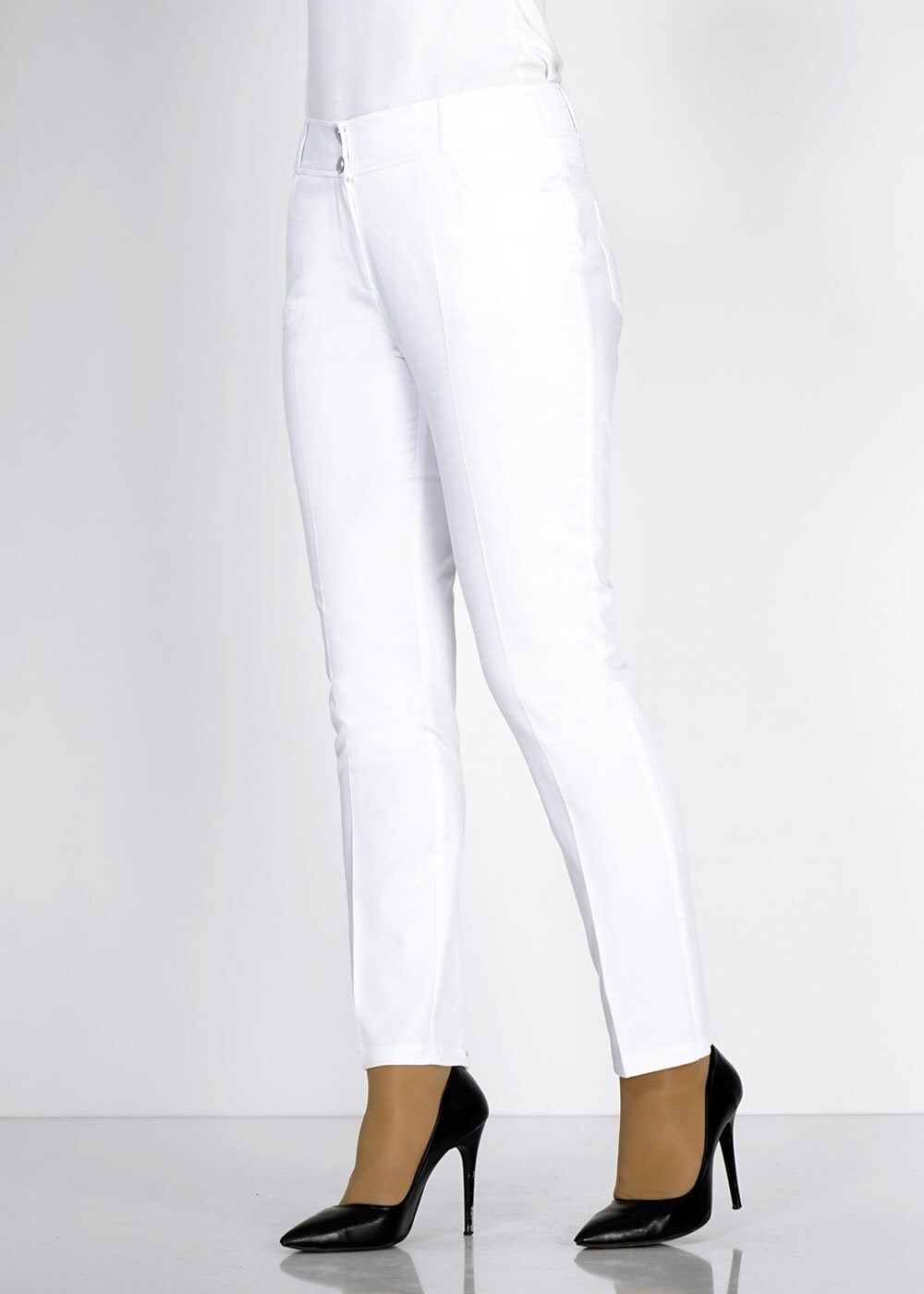 Tesettür giyim BEYAZ 7838 Peren Tesettür Pantolon