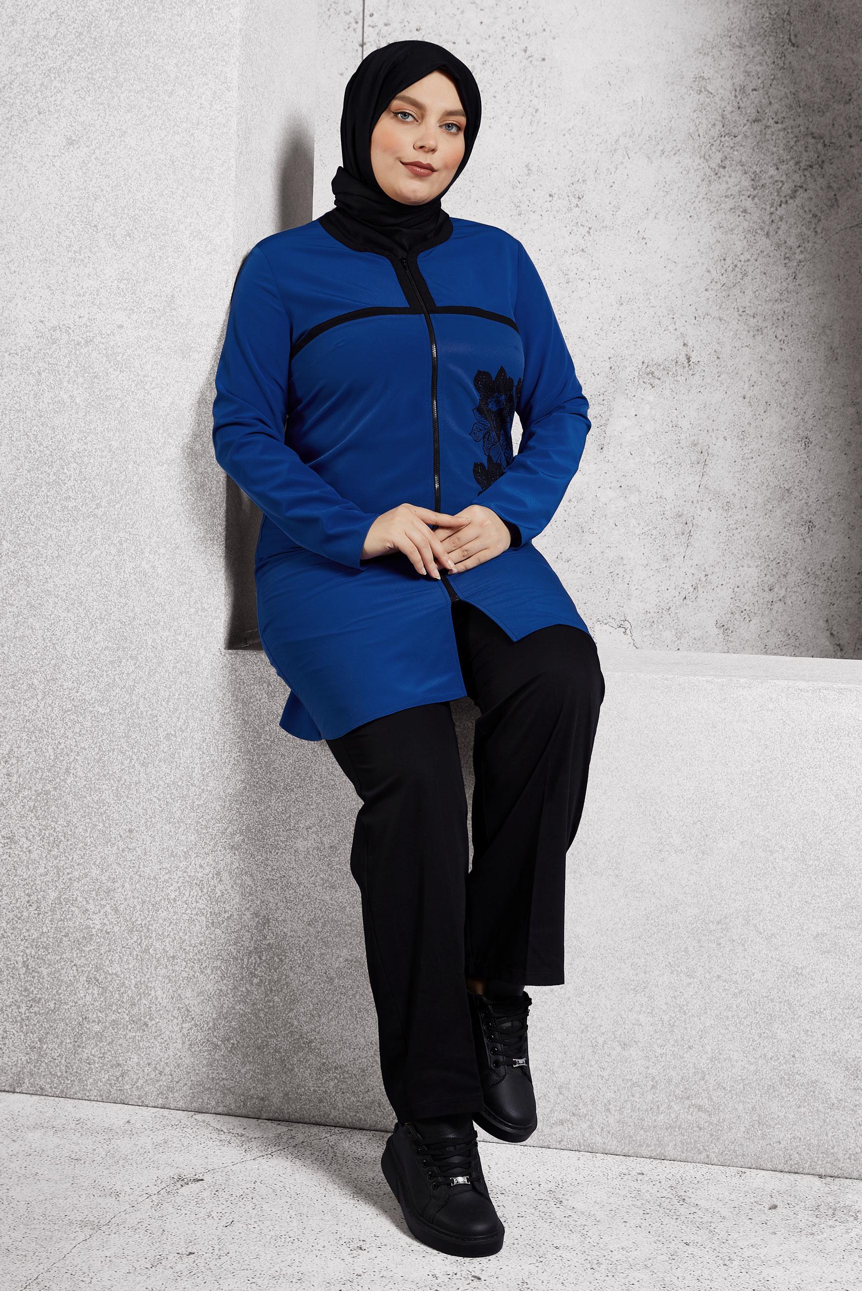 Tesettür giyim SİYAH GENİŞ PAÇA PANTOLON 7840