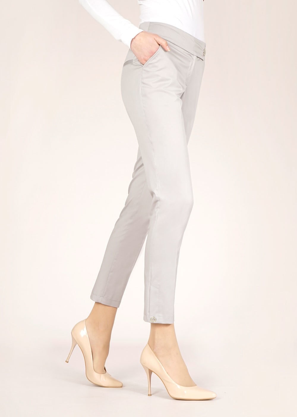 Tesettür giyim GRİ 7841 SCARLET PANTOLON 36/44 TEK38