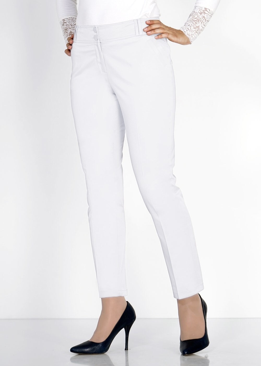 Tesettür giyim BEYAZ 7842 Rihanna Tesettür Pantolon