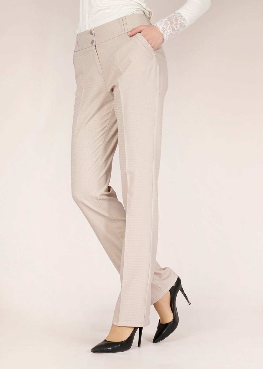 Tesettür giyim BEJ 7844 Belarus Tesettür Pantolon