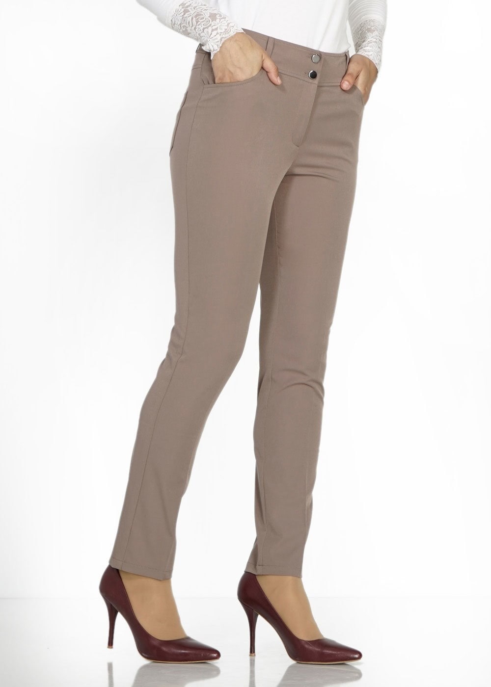 Tesettür giyim VİZON 7857 Harris Tesettür Pantolon